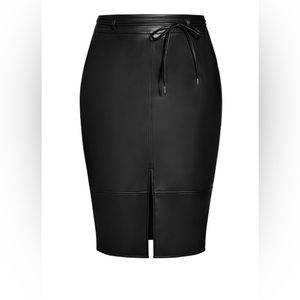 City chic Celine faux leather skirt size 18W new in package black